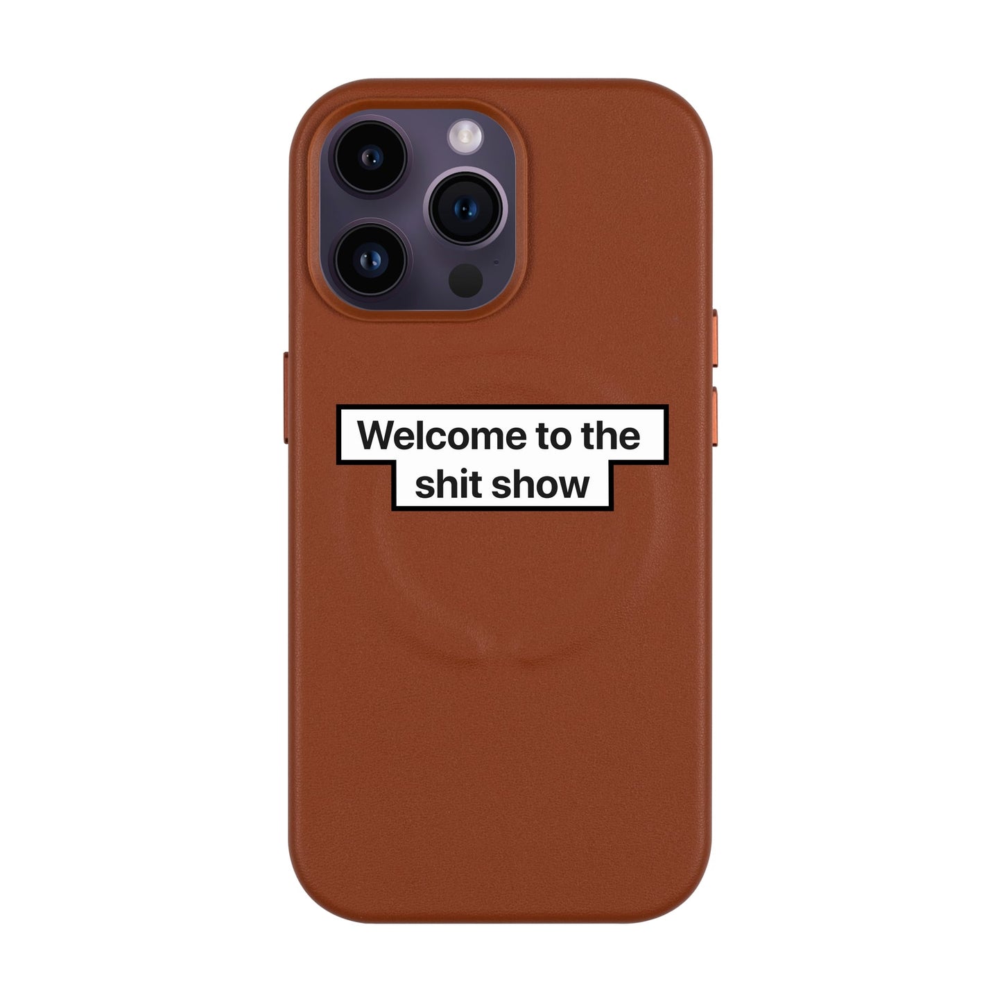 WELCOME-iPhone 14 Pro Max Leather Kılıf MagSafe Özellikli