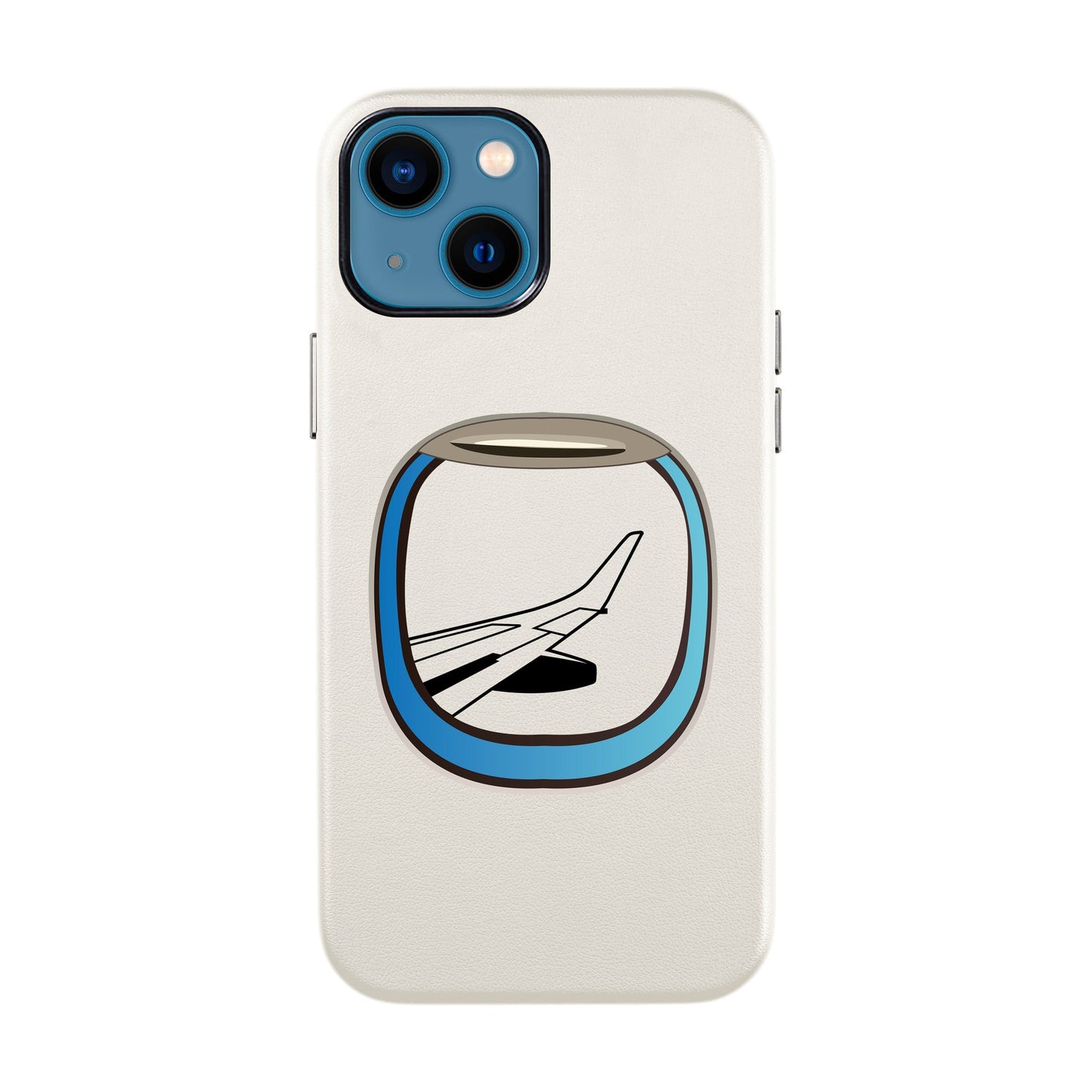 AIRCRAFT WINDOW-iPhone 14 Leather Kılıf