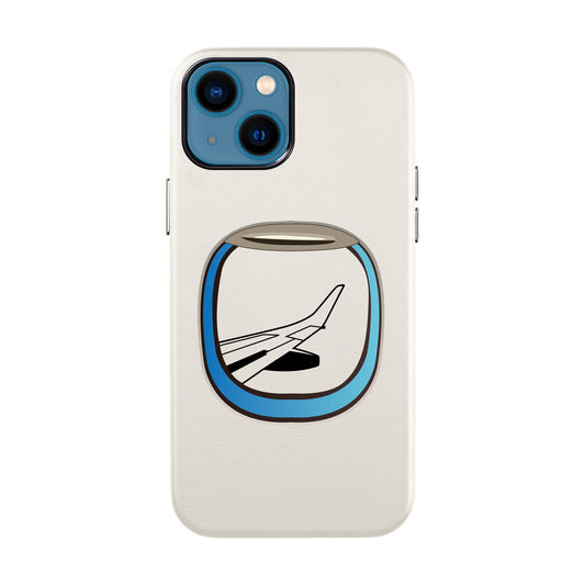 AIRCRAFT WINDOW-iPhone 14 Leather Kılıf