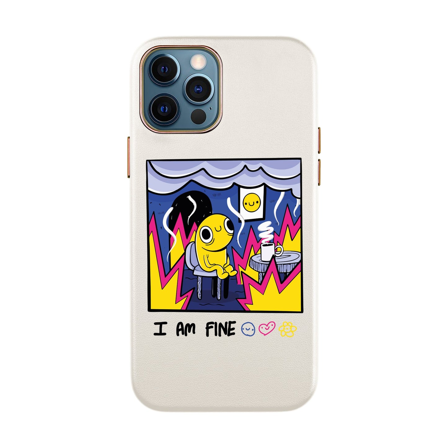 I AM FINE-iPhone 11 Pro Max Leather Kılıf