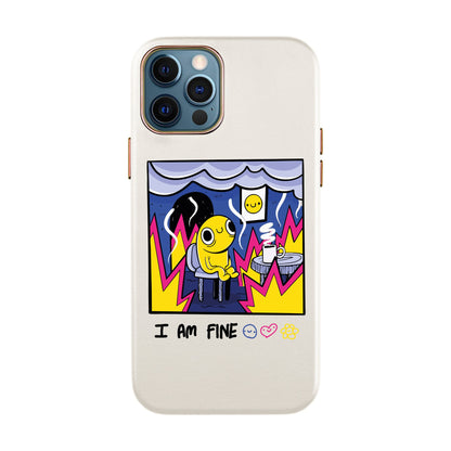 I AM FINE-iPhone 11 Pro Max Leather Kılıf