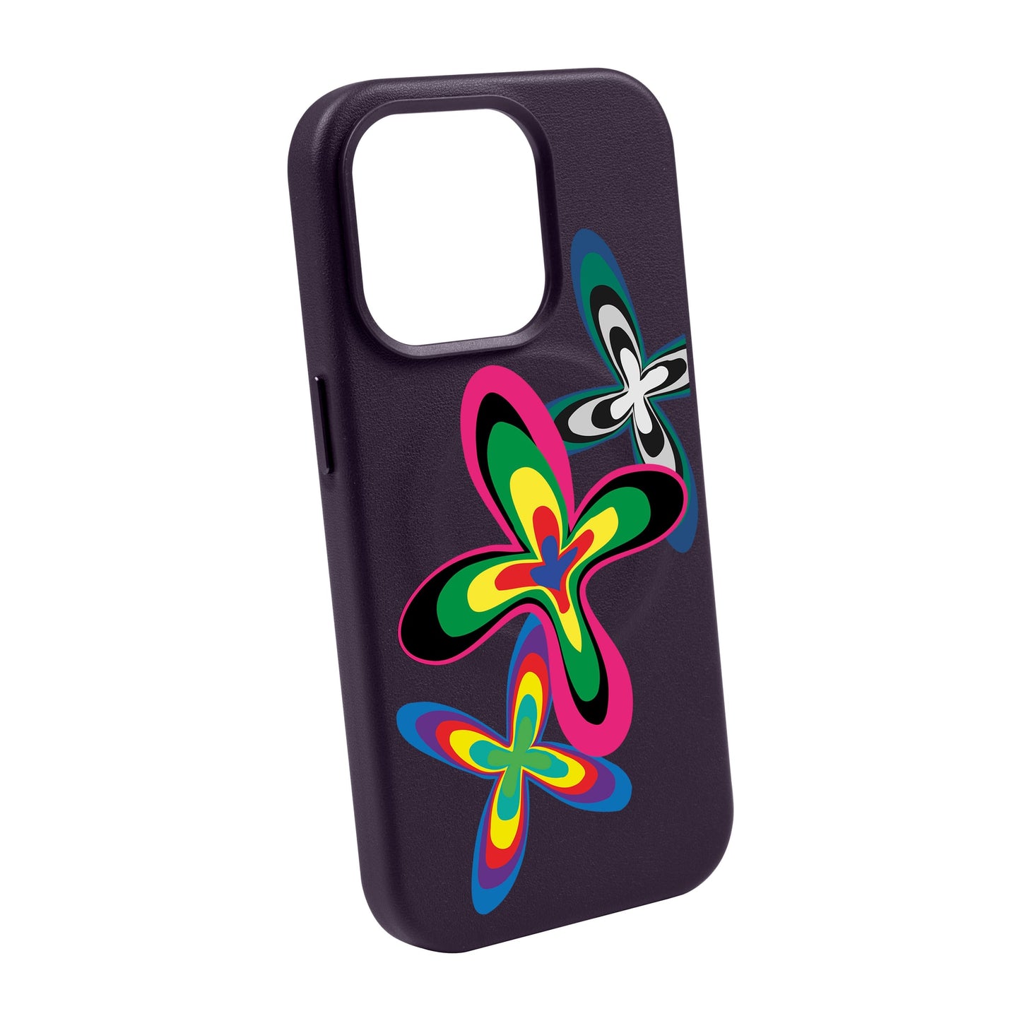 COLOR FLOWER-iPhone 14 Pro Max Leather Kılıf MagSafe Özellikli