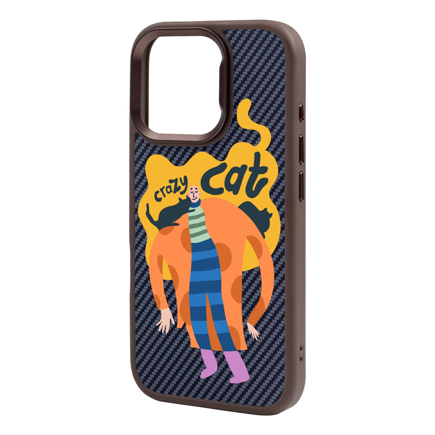 CRAZY CAT-iPhone 16 Pro Max Plaid Kılıf MagSafe Özellikli