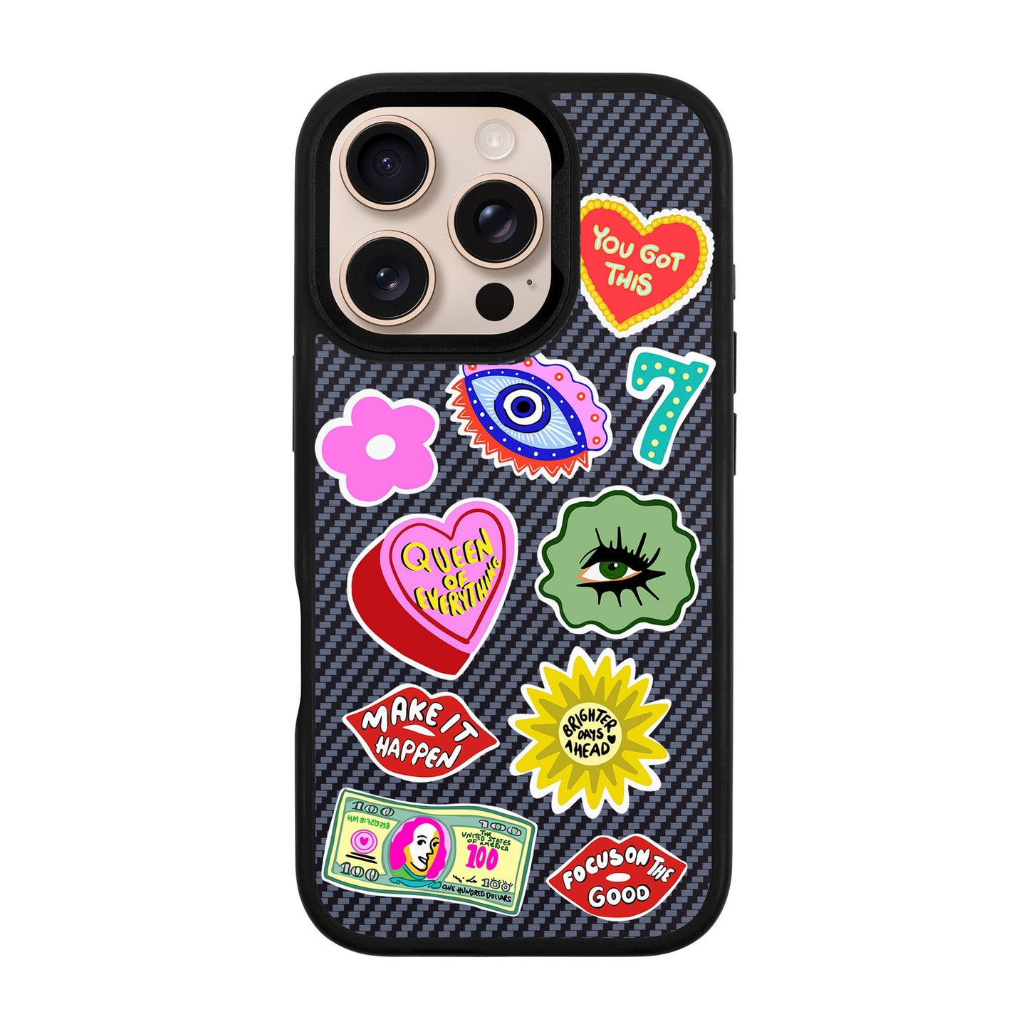 HM STICKERS-iPhone 16 Pro Plaid Kılıf MagSafe Özellikli