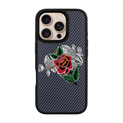 DRY ROSE-iPhone 16 Pro Plaid Kılıf MagSafe Özellikli