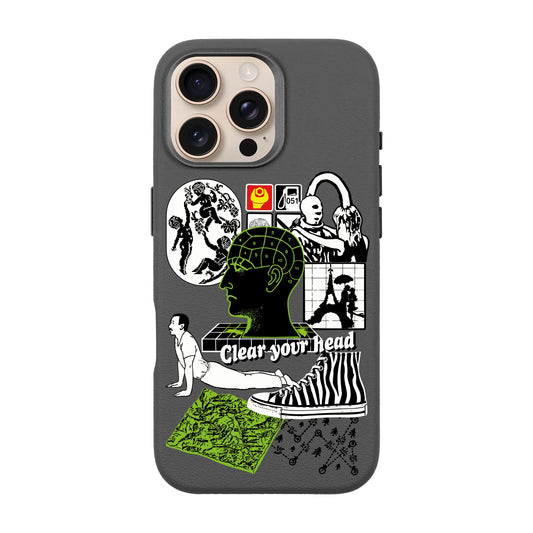 CLEAR YOUR HEAD-iPhone 16 Pro Max Leather Premium Kılıf MagSafe Özellikli