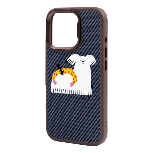 FANCY DOG-iPhone 16 Pro Max Plaid Kılıf MagSafe Özellikli
