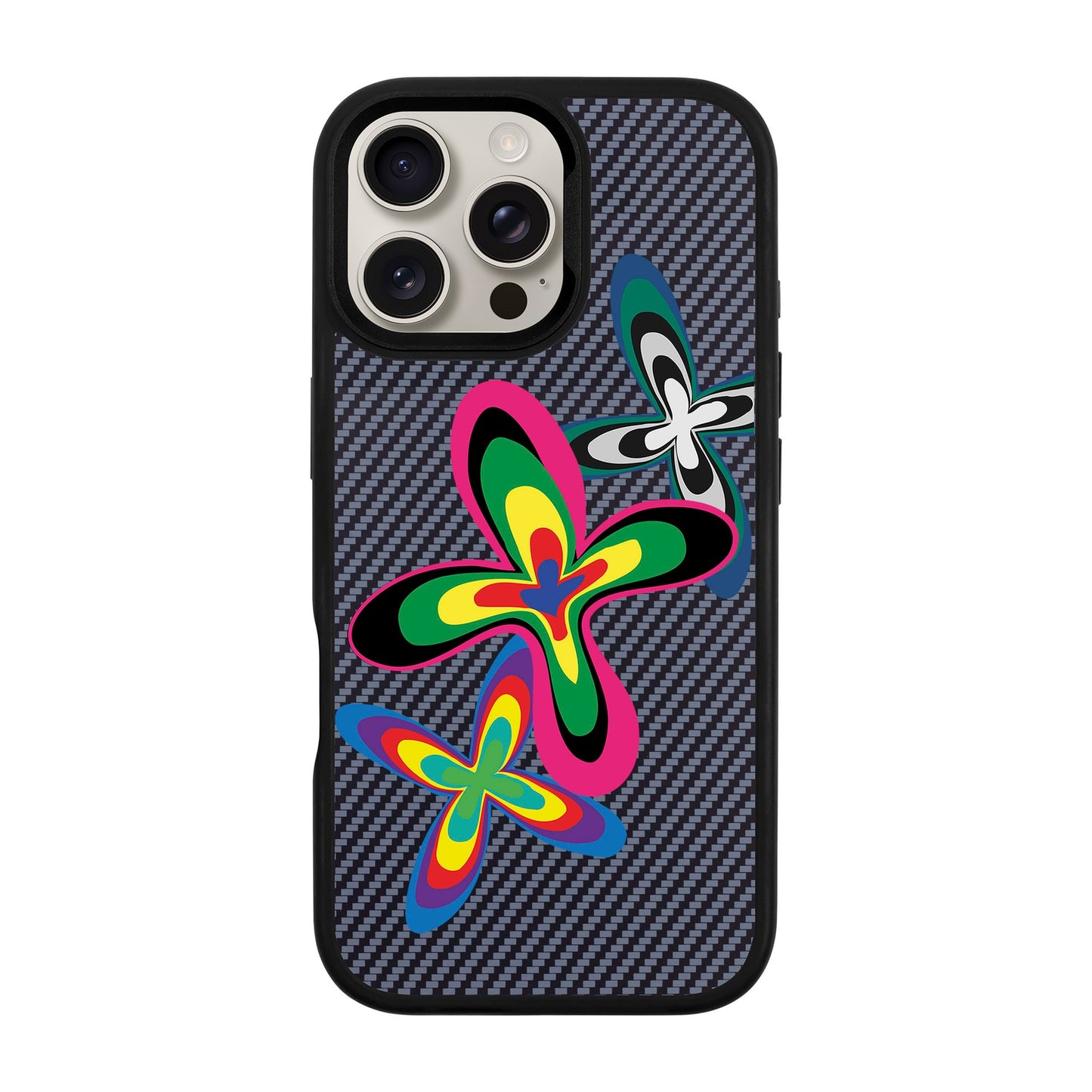 COLOR FLOWER-iPhone 16 Pro Max Plaid Kılıf MagSafe Özellikli