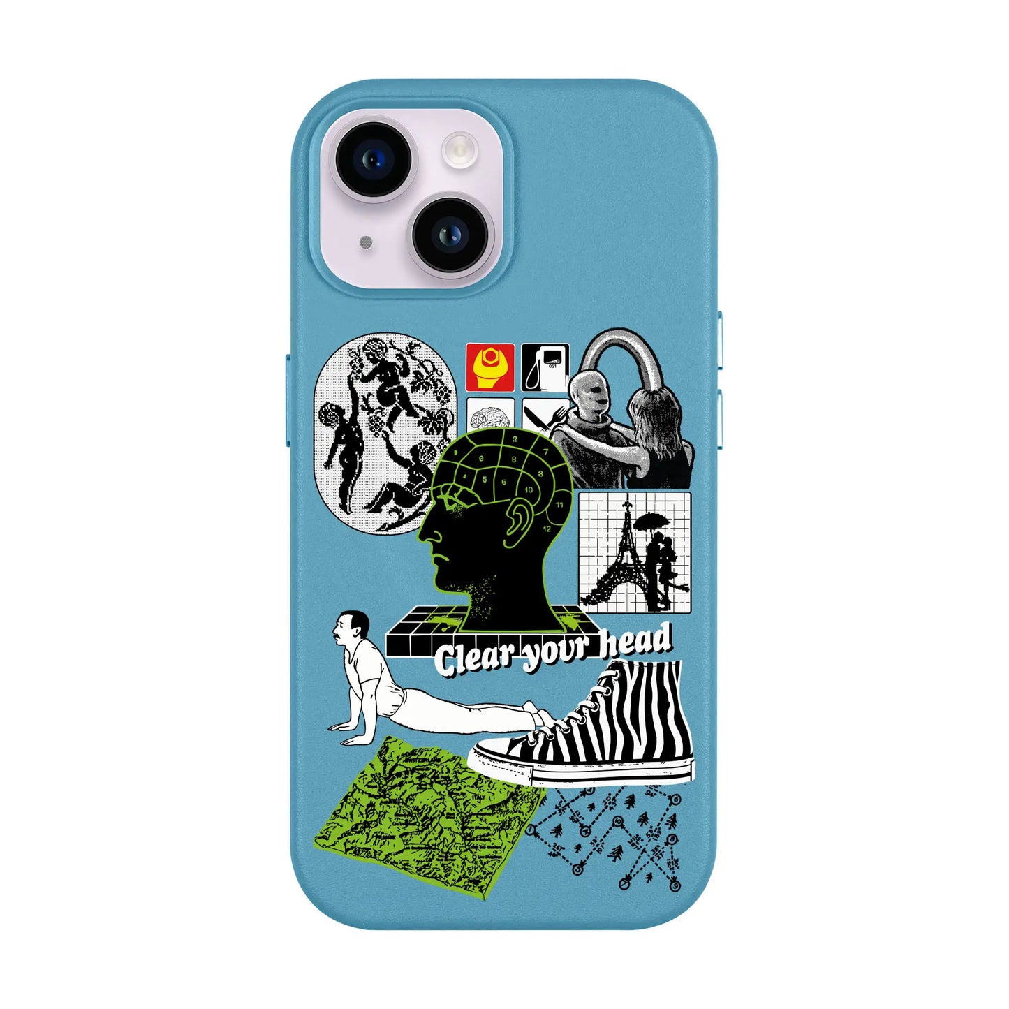 CLEAR YOUR HEAD-iPhone 14 Leather Kılıf MagSafe Özellikli