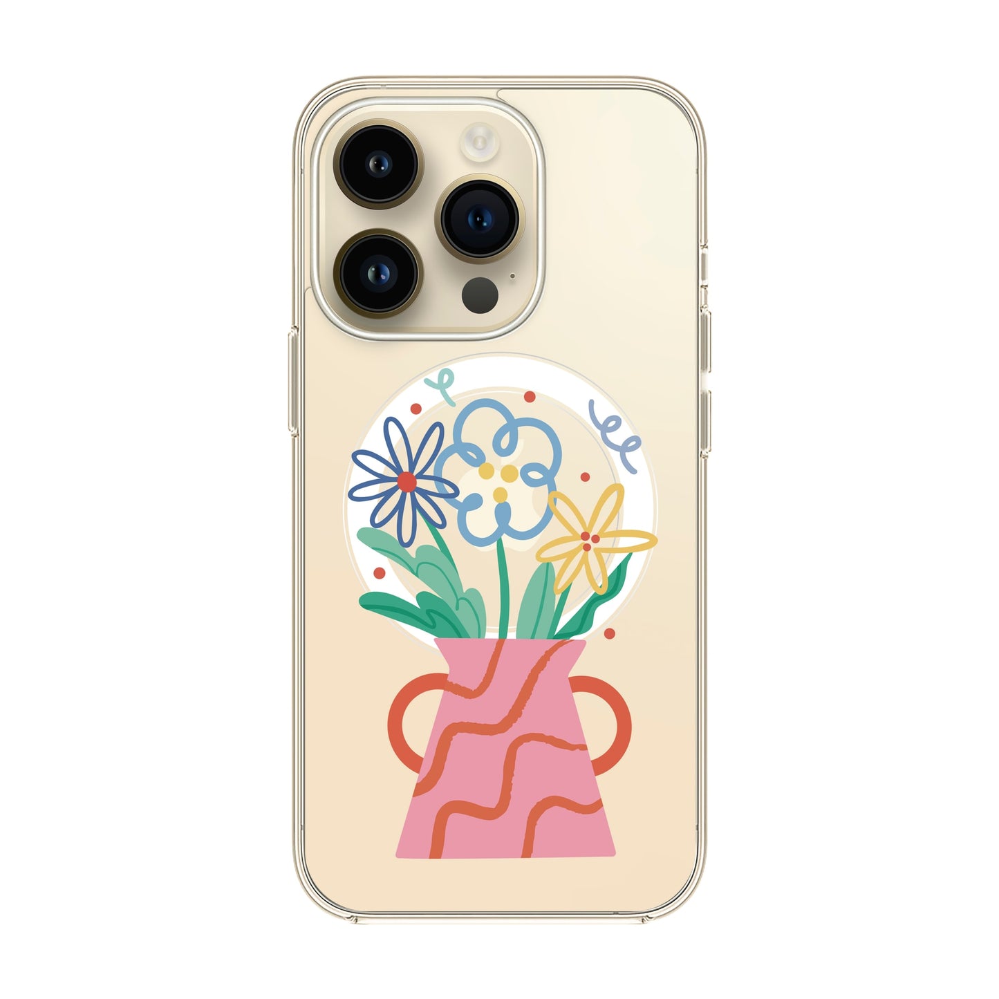 PINK VASE-Solid Kılıf MagSafe Özellikli - iPhone 14 Pro