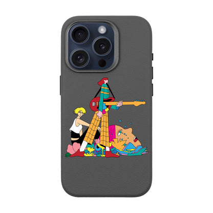 HER BAND-iPhone 15 Pro Leather Premium Kılıf MagSafe Özellikli