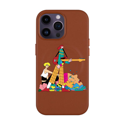HER BAND-iPhone 14 Pro Max Leather Kılıf MagSafe Özellikli