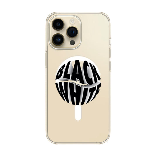 BLACK WHITE-iPhone 14 Pro Max Solid Kılıf MagSafe Özellikli