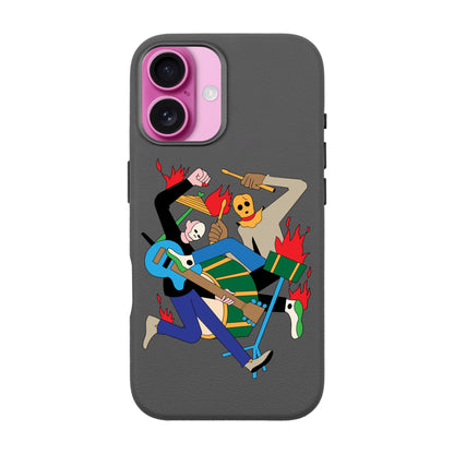 MONSTER MASH-iPhone 16 Leather Premium Kılıf MagSafe Özellikli