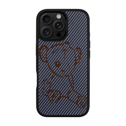 BABY BEAR-iPhone 16 Pro Max Plaid Kılıf MagSafe Özellikli