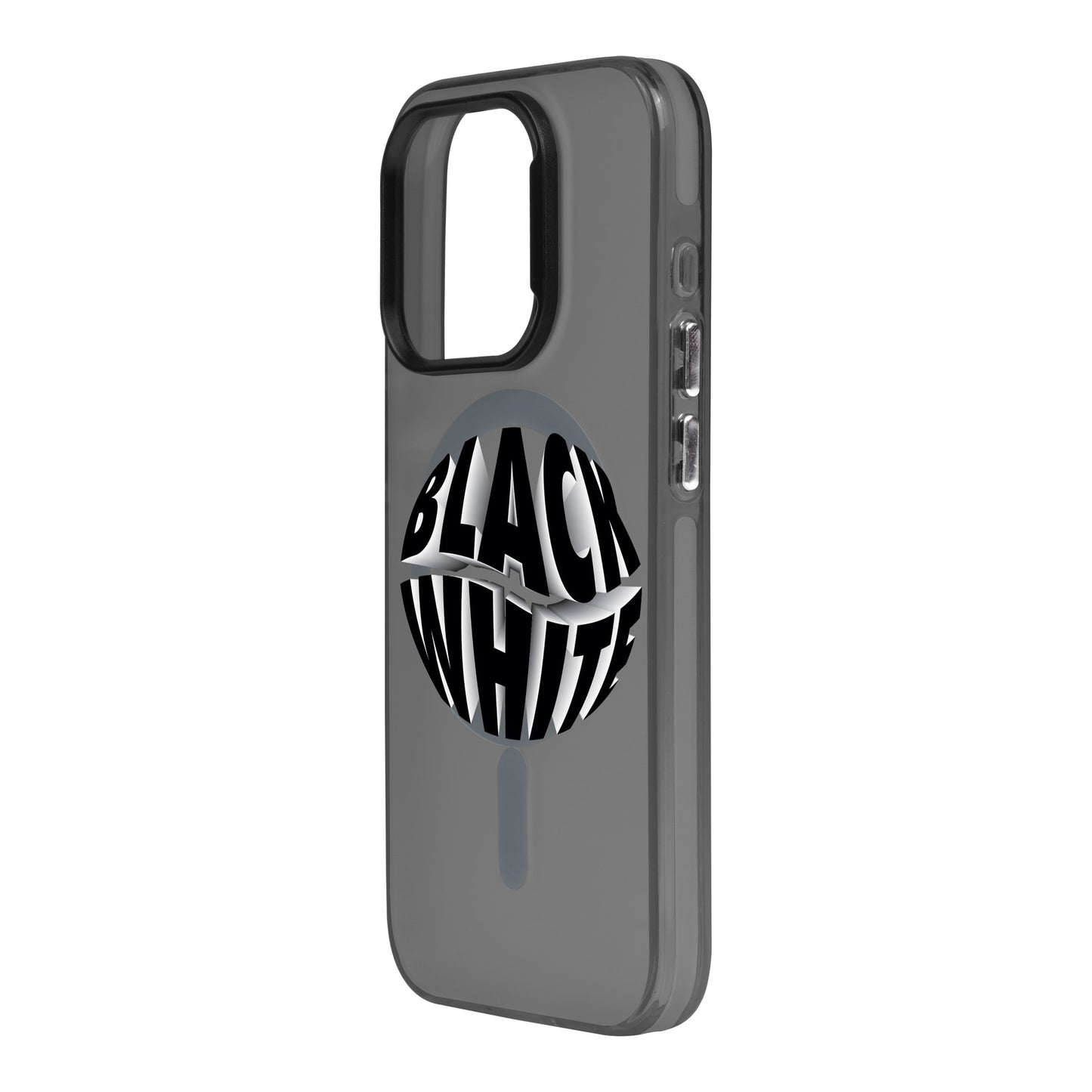 BLACK WHITE-iPhone 15 Plus Hold Kılıf MagSafe Özellikli