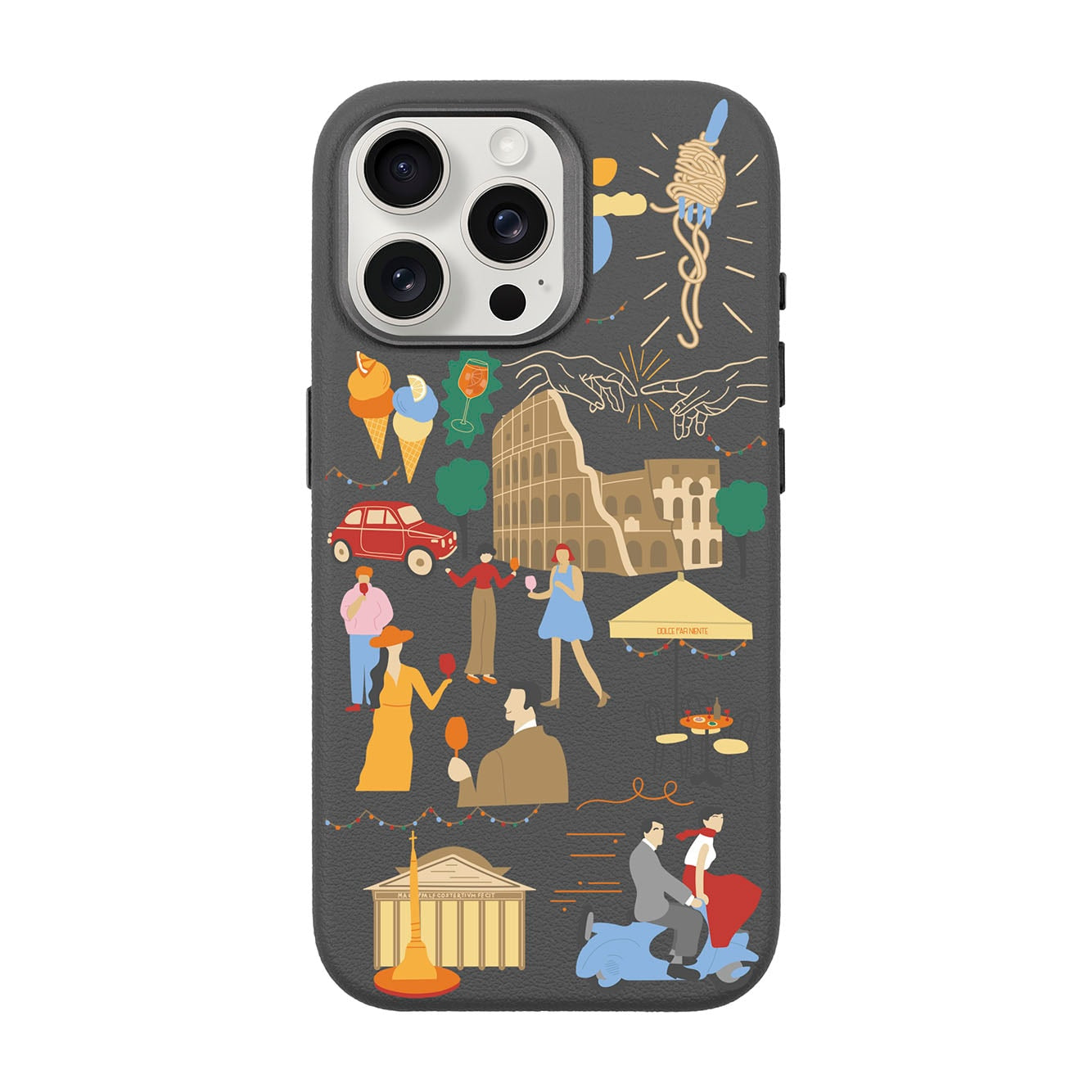 ROMA-iPhone 15 Pro Max Leather Premium Kılıf MagSafe Özellikli