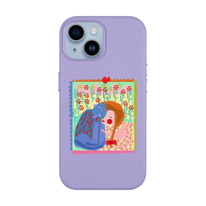 KEDİ POSTA PULU-Leather Kılıf MagSafe Özellikli - iPhone 13