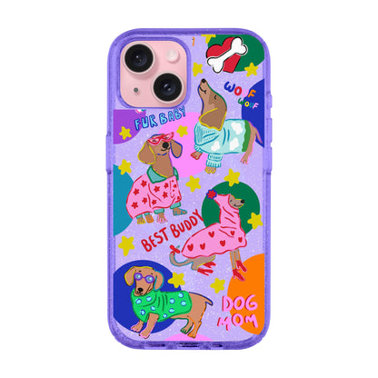 DOG MOM-iPhone 14 Plus Shiny Kılıf MagSafe Özellikli