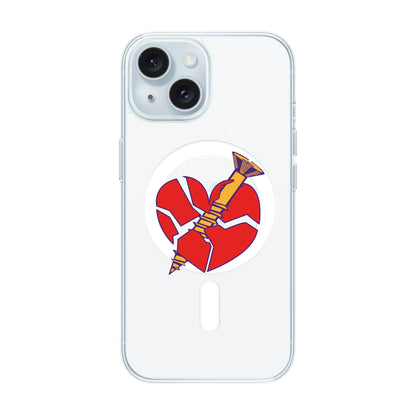 BROKEN HEART-iPhone 15 Solid Kılıf MagSafe Özellikli