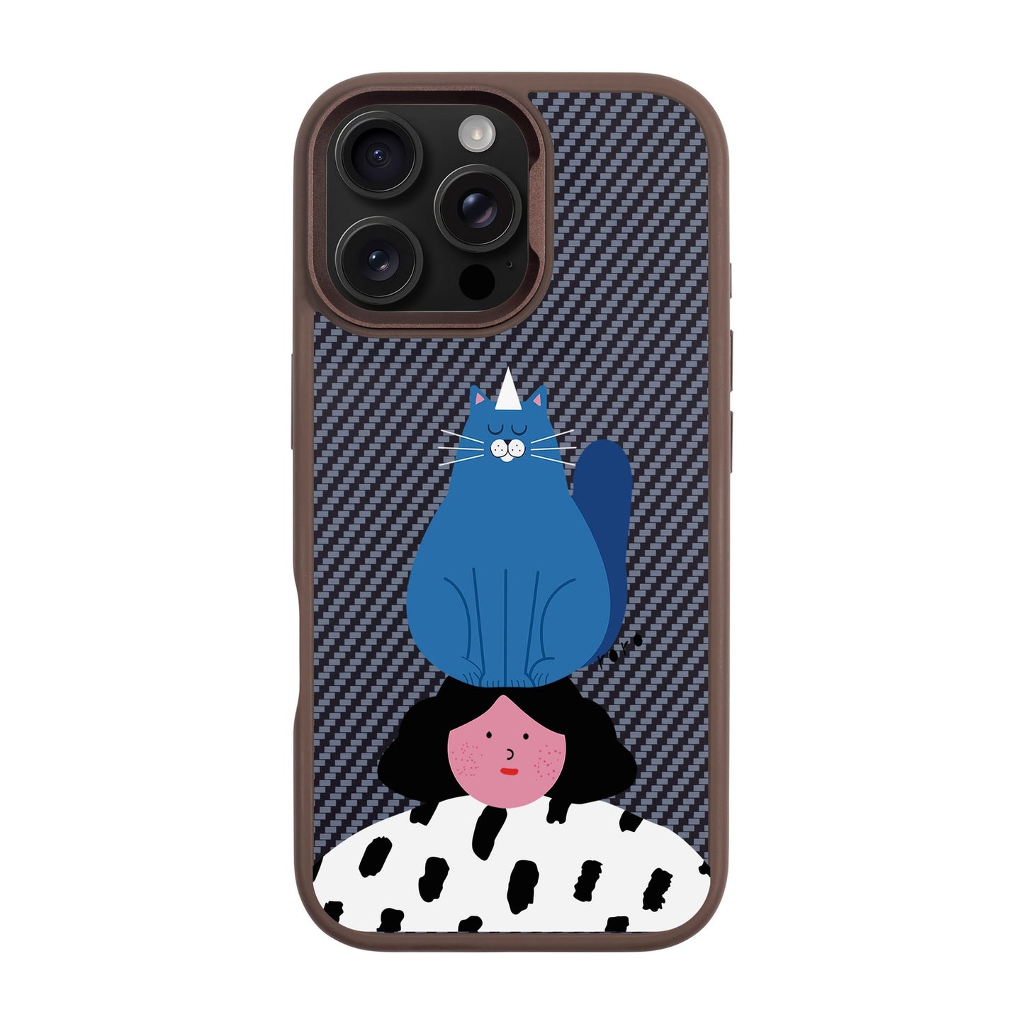 NAUGHTY CAT-iPhone 16 Pro Max Plaid Kılıf MagSafe Özellikli