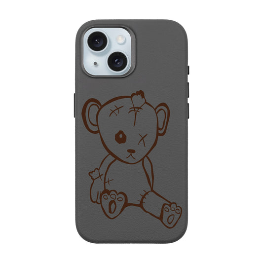 BABY BEAR-iPhone 15 Leather Premium Kılıf MagSafe Özellikli