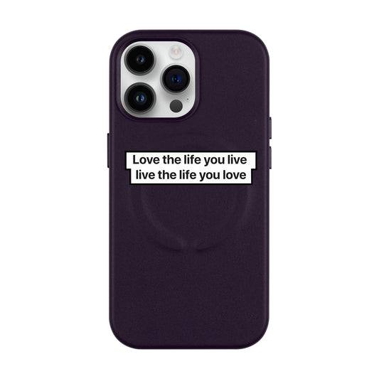 LOVE THE LIFE-iPhone 14 Pro Max Leather Kılıf MagSafe Özellikli