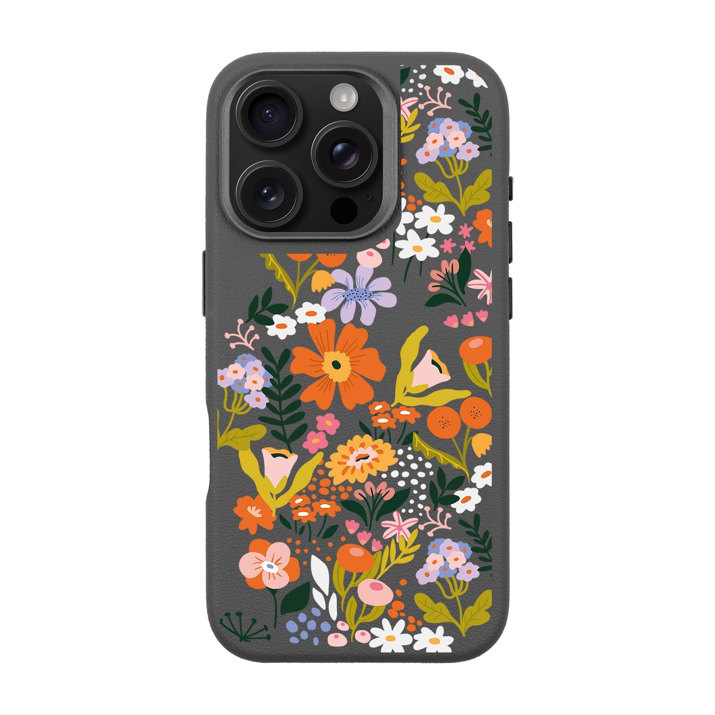 FLOWER-iPhone 16 Pro Leather Premium Kılıf MagSafe Özellikli