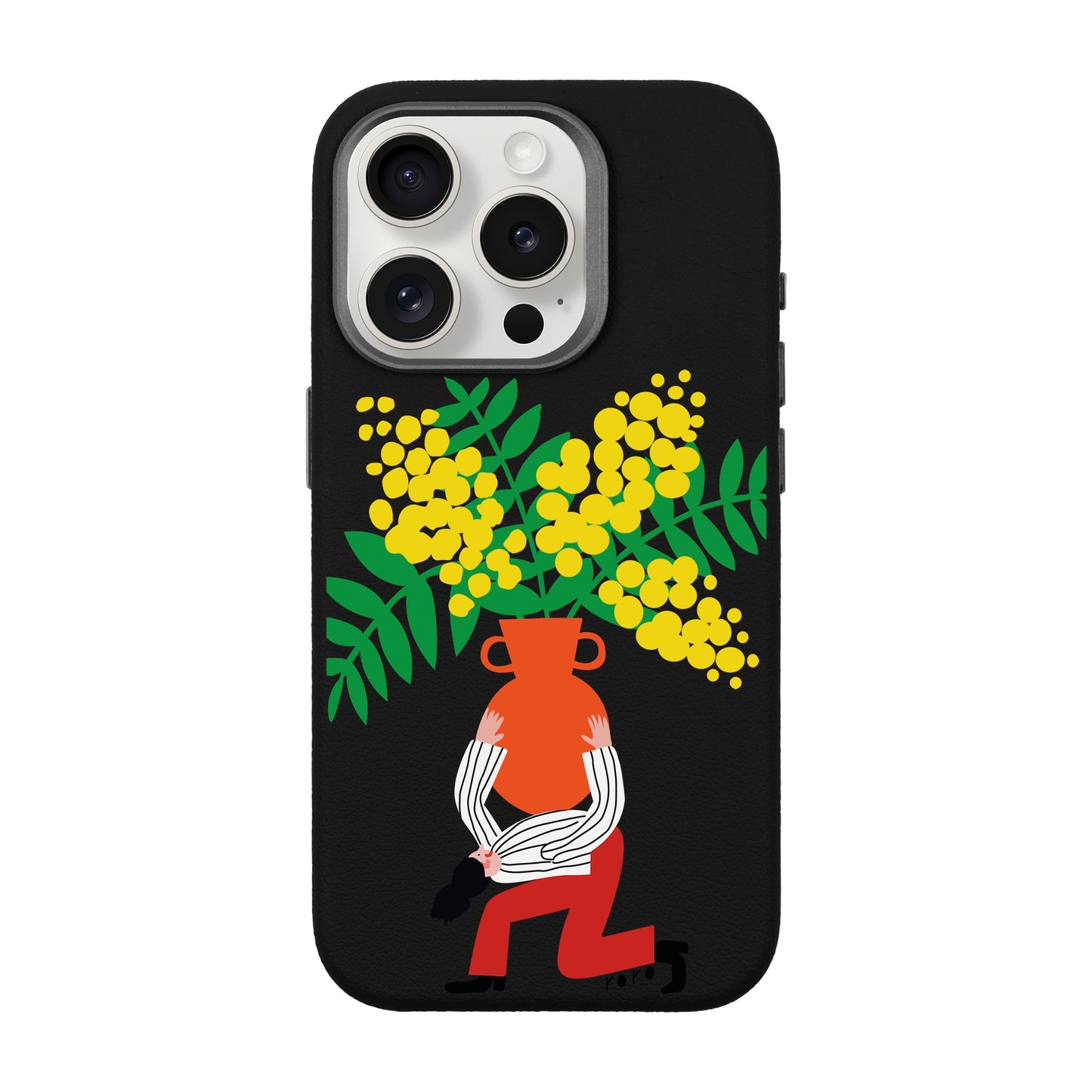 VASE-iPhone 15 Pro Leather Premium Kılıf MagSafe Özellikli
