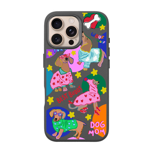 DOG MOM-iPhone 16 Pro Max Leather Premium Kılıf MagSafe Özellikli
