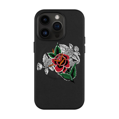 DRY ROSE-Leather Kılıf MagSafe Özellikli - iPhone 14 Pro