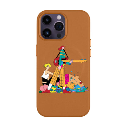HER BAND-iPhone 14 Pro Max Leather Kılıf MagSafe Özellikli