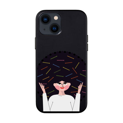 TANGLES OF HAPPINESS-iPhone 14 Leather Kılıf