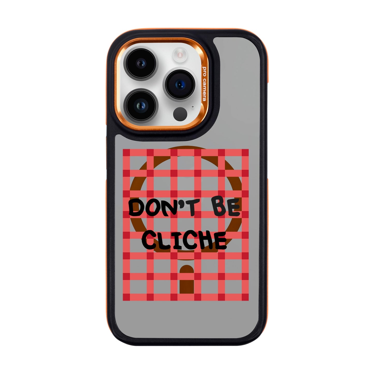 DON'T BE CLICHE-iPhone 14 Pro Dark Kılıf MagSafe Özellikli