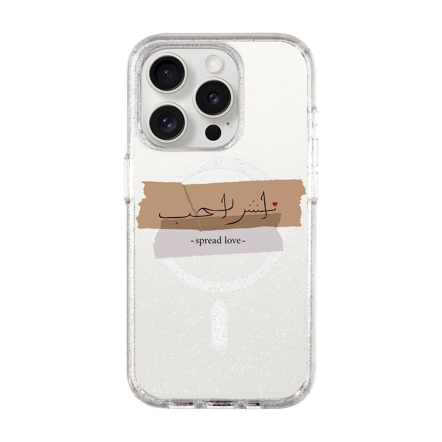 SPREAD LOVE-Shiny Kılıf MagSafe Özellikli - iPhone 15 Pro