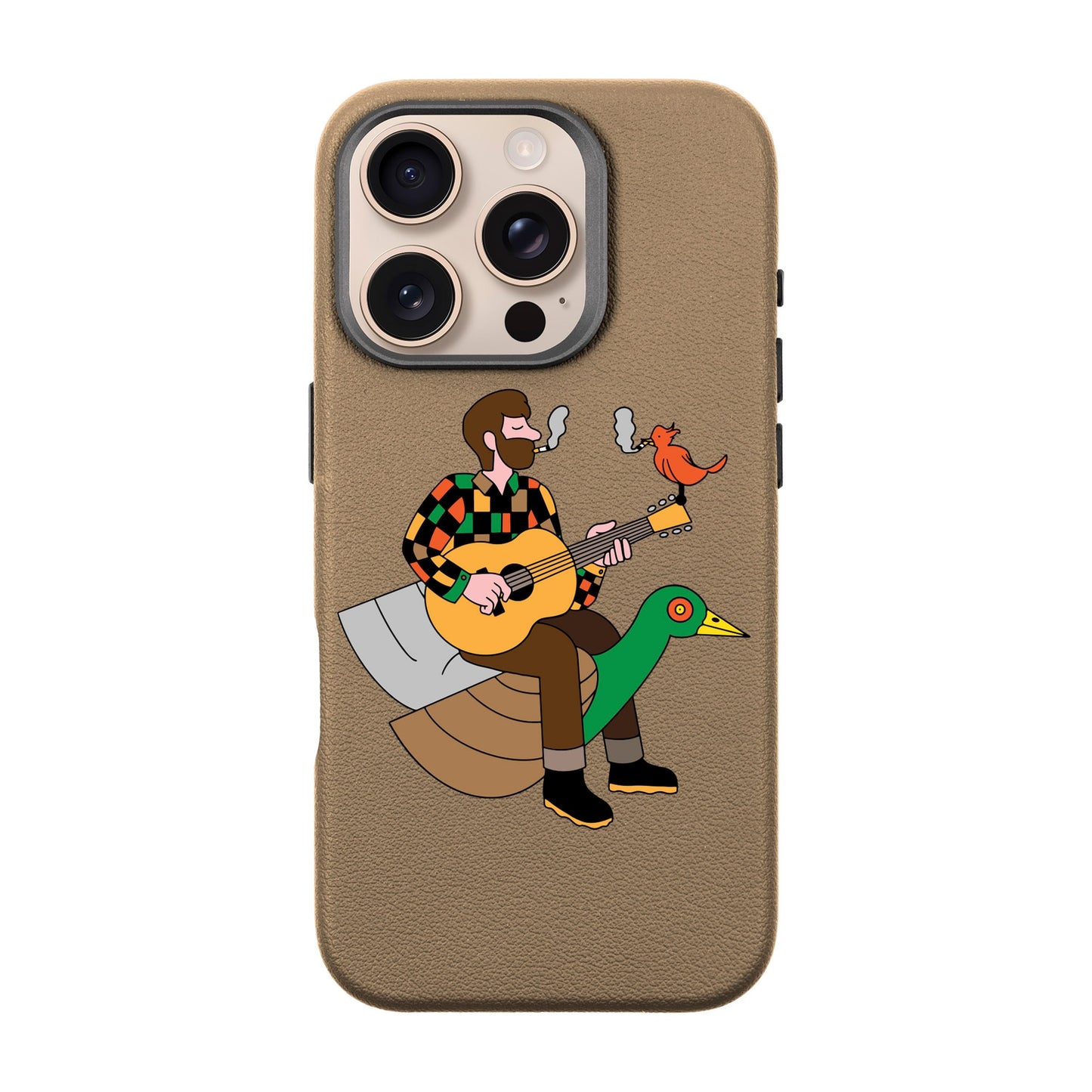 BIRDS OF A FEATHER-iPhone 16 Pro Leather Premium Kılıf MagSafe Özellikli