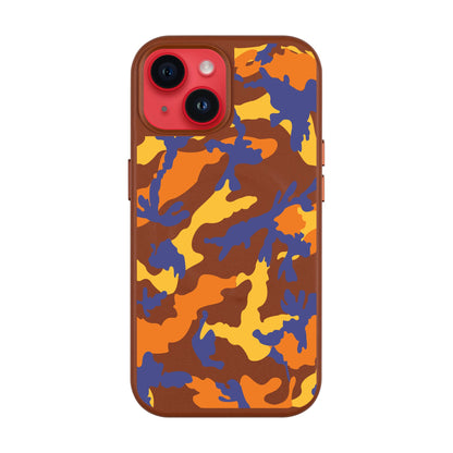 CAMOUFLAGE-Leather Kılıf MagSafe Özellikli - iPhone 13