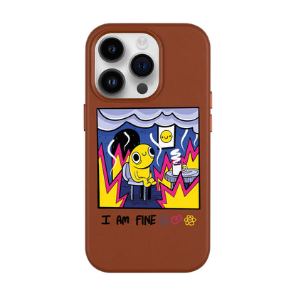I AM FINE-Leather Kılıf MagSafe Özellikli - iPhone 14 Pro