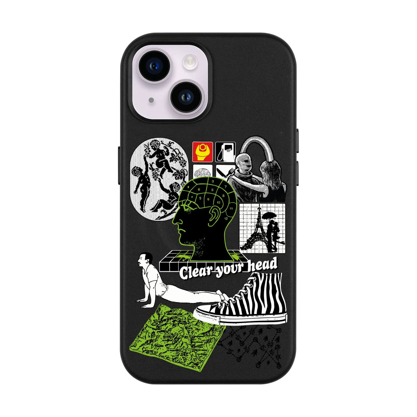 CLEAR YOUR HEAD-iPhone 14 Leather Kılıf MagSafe Özellikli