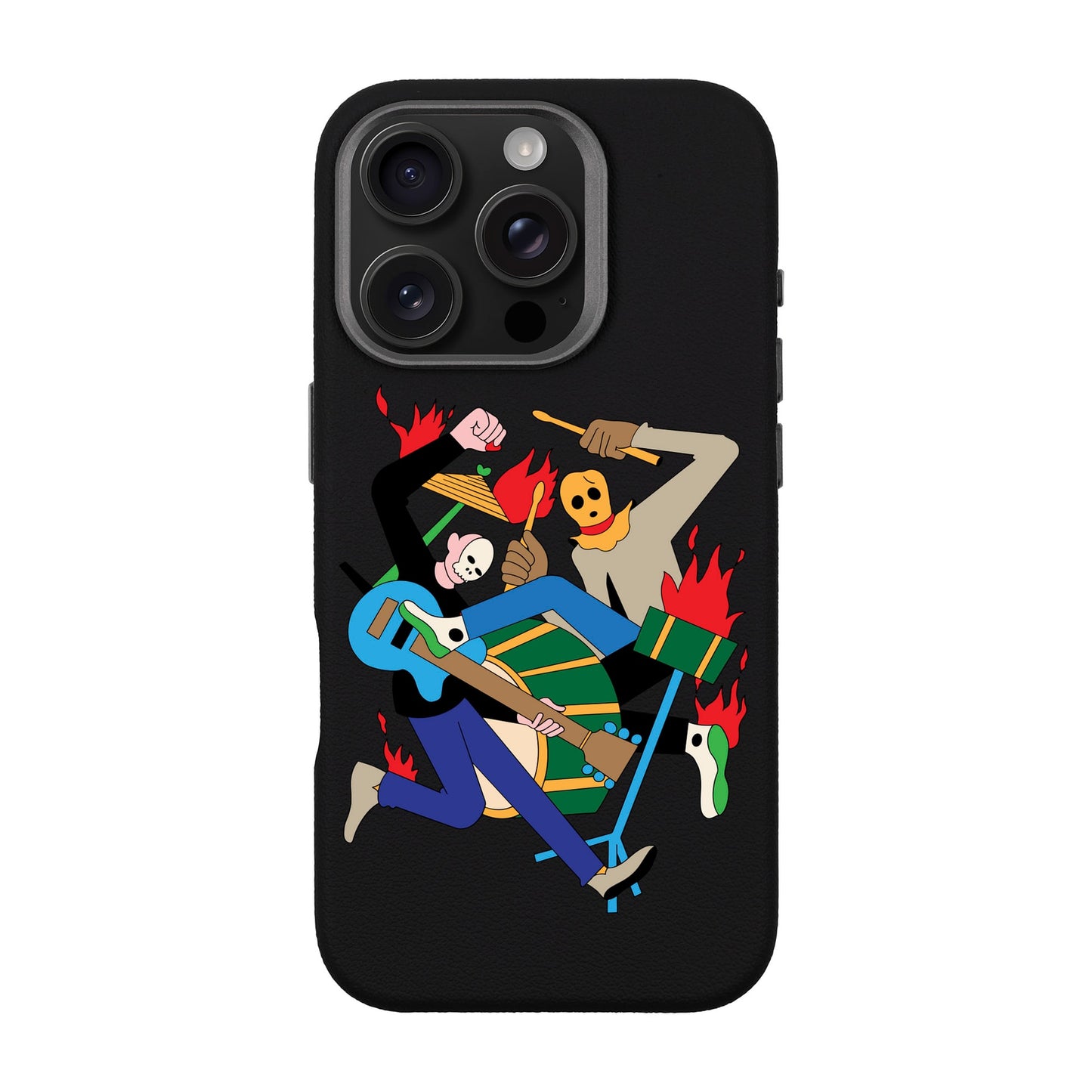 MONSTER MASH-iPhone 16 Pro Leather Premium Kılıf MagSafe Özellikli