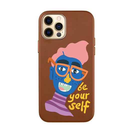 BE YOUR SELF-iPhone 12 Pro Max Leather Kılıf