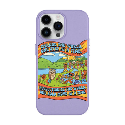 CHANGE THE WORLD-iPhone 14 Pro Max Leather Kılıf MagSafe Özellikli