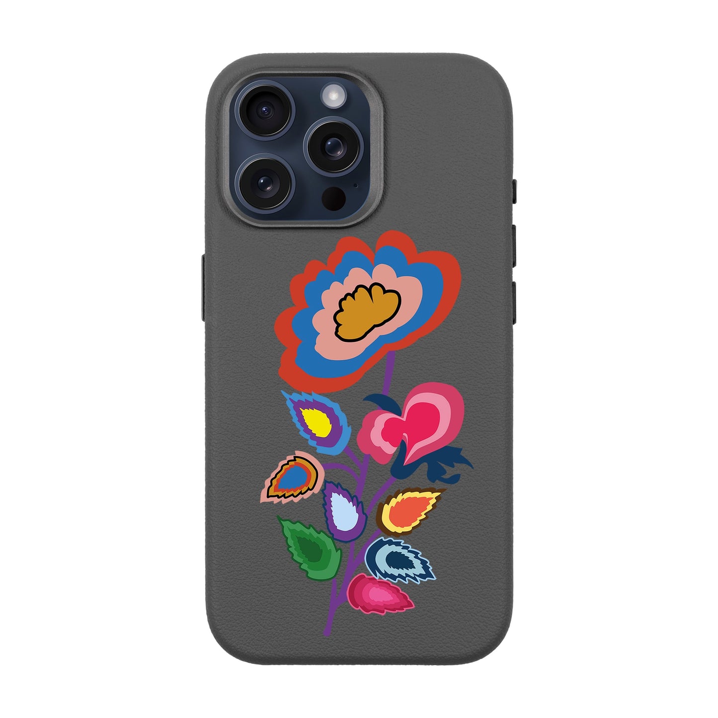 KNITTED FLOWER-iPhone 15 Pro Max Leather Premium Kılıf MagSafe Özellikli