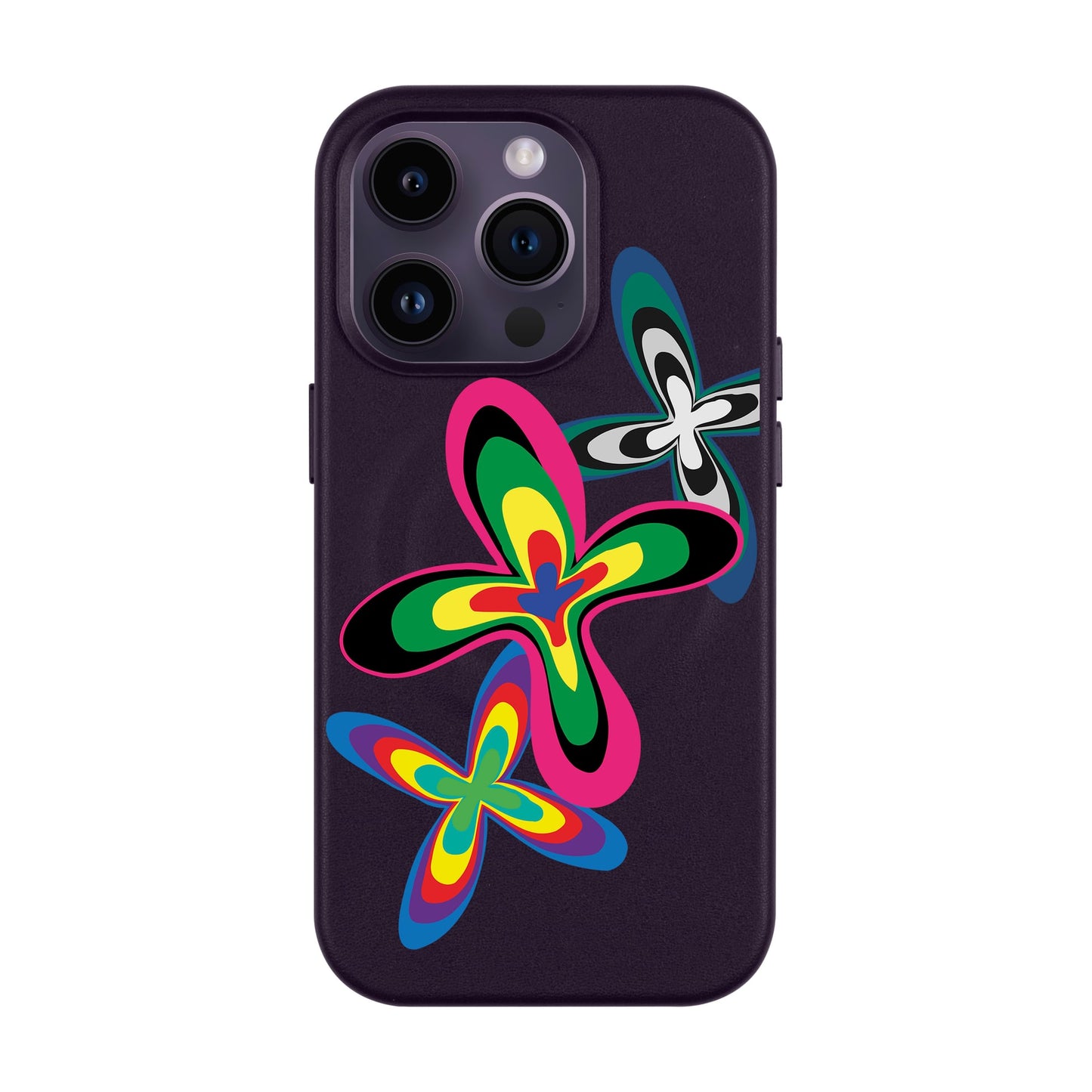 COLOR FLOWER-Leather Kılıf MagSafe Özellikli - iPhone 14 Pro