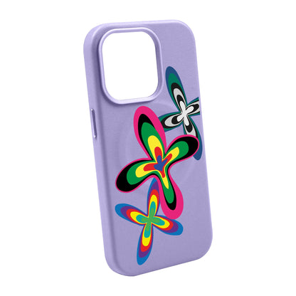 COLOR FLOWER-Leather Kılıf MagSafe Özellikli - iPhone 14 Pro