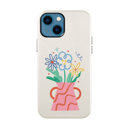 PINK VASE-iPhone 14 Leather Kılıf