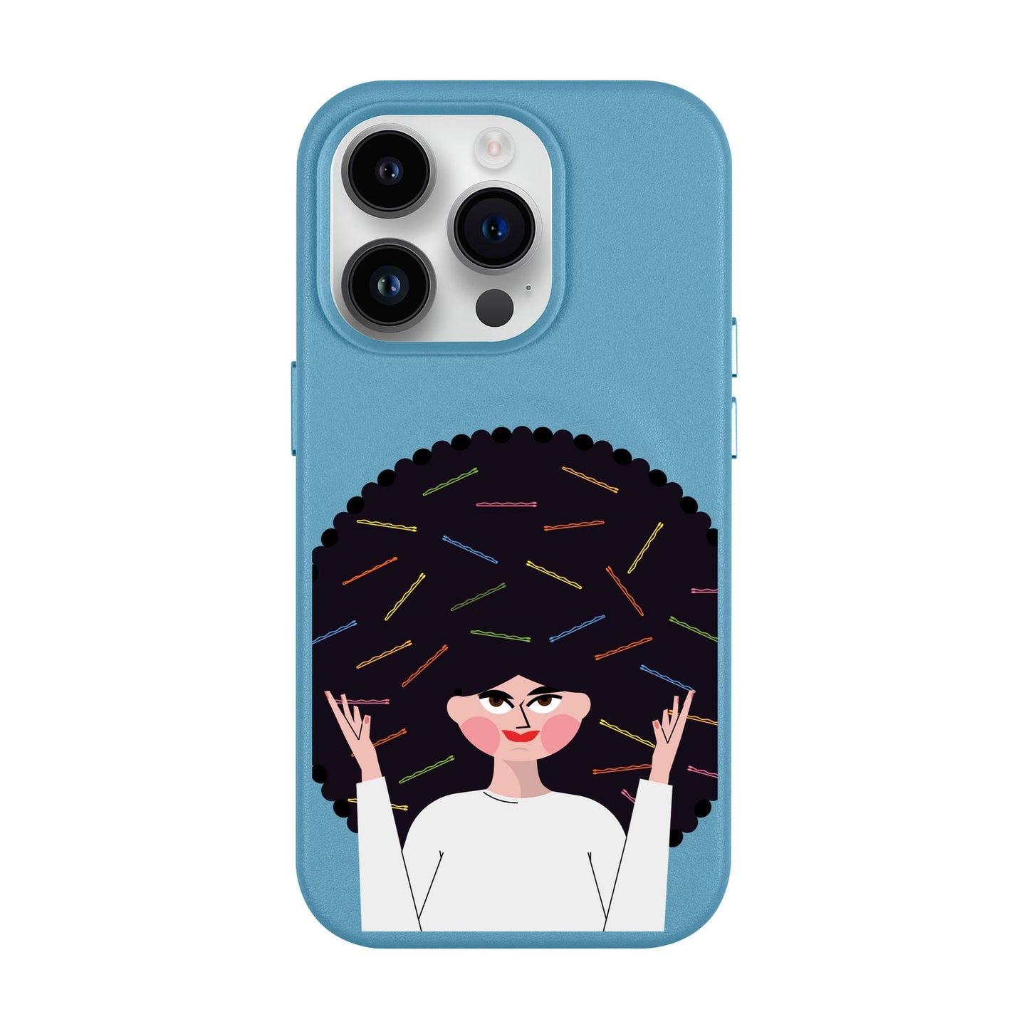 TANGLES OF HAPPINESS-Leather Kılıf MagSafe Özellikli - iPhone 14 Pro