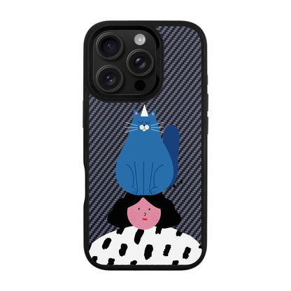 NAUGHTY CAT-iPhone 16 Pro Plaid Kılıf MagSafe Özellikli