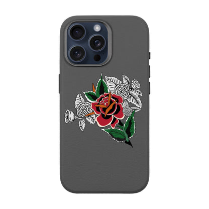 DRY ROSE-iPhone 15 Pro Max Leather Premium Kılıf MagSafe Özellikli