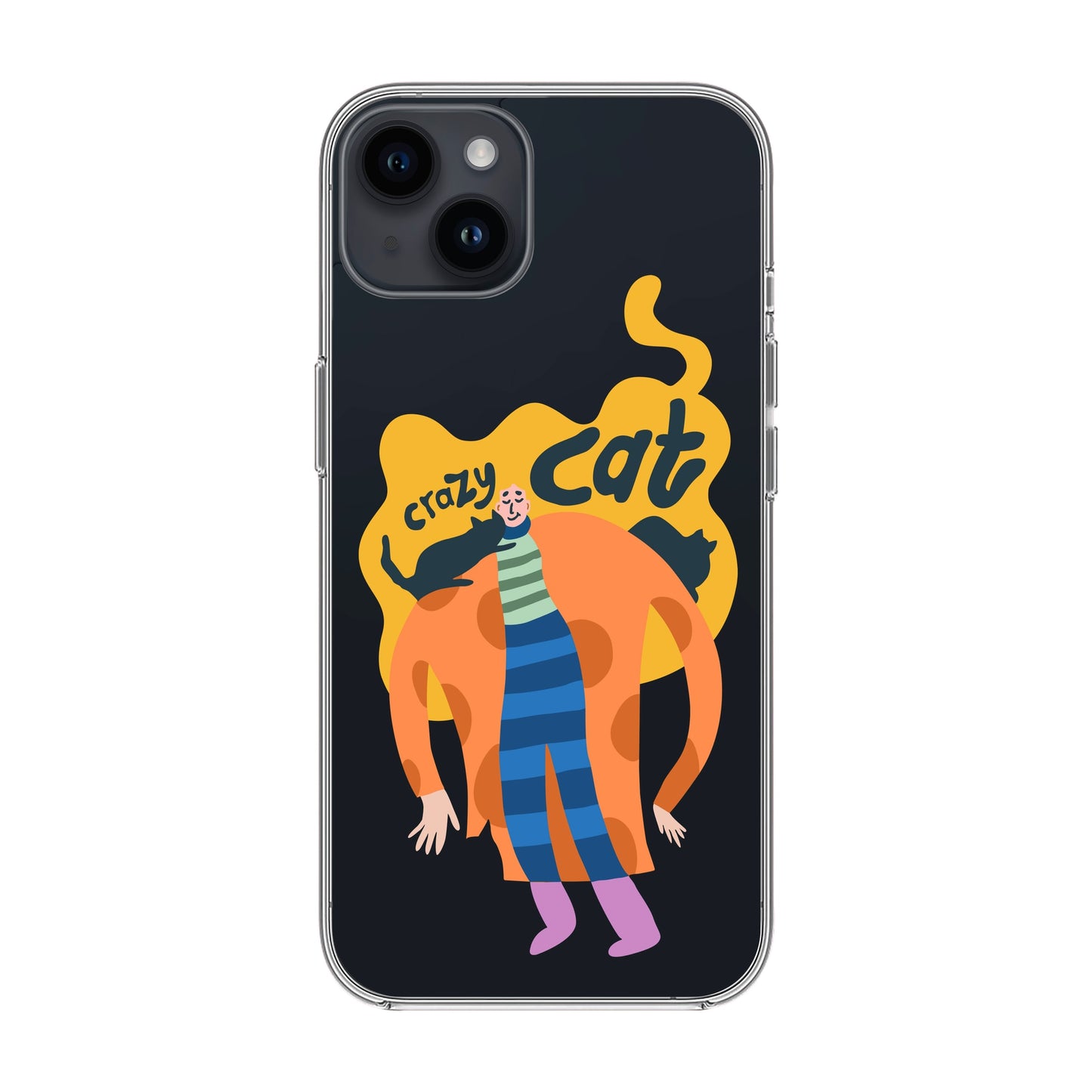 CRAZY CAT-iPhone 14 Plus Solid Kılıf